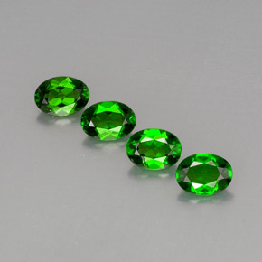 Gemas de diopsido de cromo verde natural de  ct, corte óvalo, VVS-VS