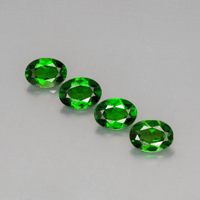 Gemas de diopsido de cromo verde natural de  ct, corte óvalo, VVS-VS