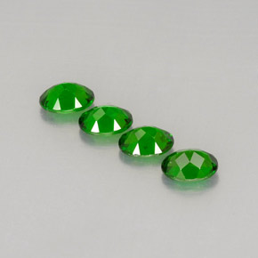 Gemas de diopsido de cromo verde natural de  ct, corte óvalo, VVS-VS
