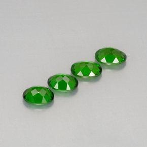 Gemas de diopsido de cromo verde natural de  ct, corte óvalo, VVS-VS