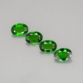 Gemas de diopsido de cromo verde natural de  ct, corte óvalo, VVS-VS