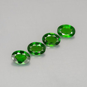 Gemas de diopsido de cromo verde natural de  ct, corte óvalo, VVS-VS