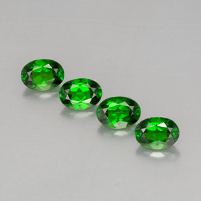 Gemas de diopsido de cromo verde natural de  ct, corte óvalo, VVS-VS