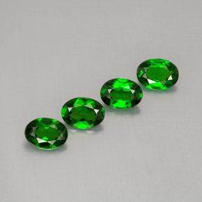 Gemas de diopsido de cromo verde natural de  ct, corte óvalo, VVS-VS