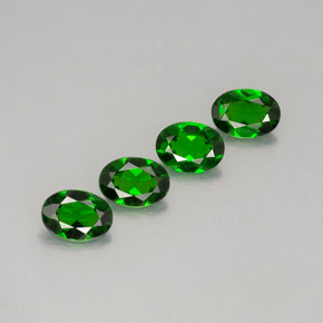 Gemas de diopsido de cromo verde natural de  ct, corte óvalo, VVS-VS