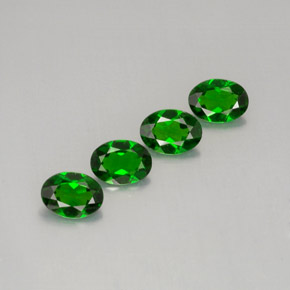 Gemas de diopsido de cromo verde natural de  ct, corte óvalo, VVS-VS