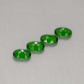 Gemas de diopsido de cromo verde natural de  ct, corte óvalo, VVS-VS
