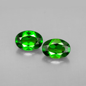 Gemas de diopsido de cromo verde natural de  ct, corte óvalo, VVS-VS