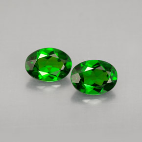Gemas de diopsido de cromo verde natural de  ct, corte óvalo, VVS-VS