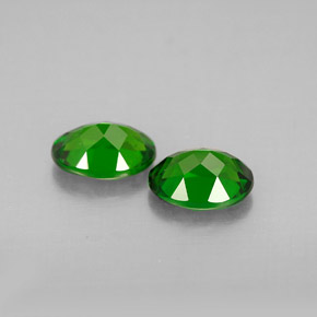 Gemas de diopsido de cromo verde natural de  ct, corte óvalo, VVS-VS