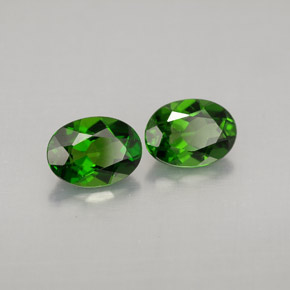 Gemas de diopsido de cromo verde natural de  ct, corte óvalo, VVS-VS