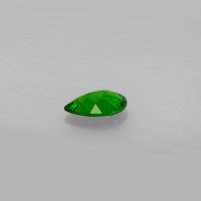 Diopsido de cromo verde natural de 0,58 ct, en forma de pera, VVS-VS