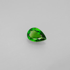Diopsido de cromo verde natural de 0,51 ct, en forma de pera, VVS-VS