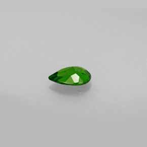 Diopsido de cromo verde natural de 0,51 ct, en forma de pera, VVS-VS