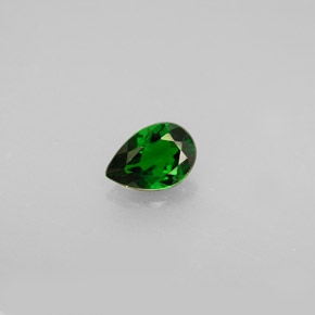 Diopsido de cromo verde natural de 0,72 ct, en forma de pera, VVS-VS