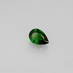 Diopsido de cromo verde natural de 0,72 ct, en forma de pera, VVS-VS