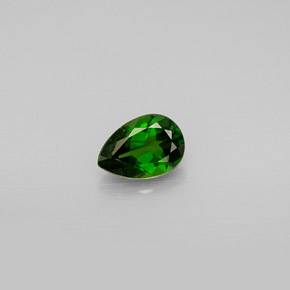 Diopsido de cromo verde natural de 0,78 ct, en forma de pera, VVS-VS