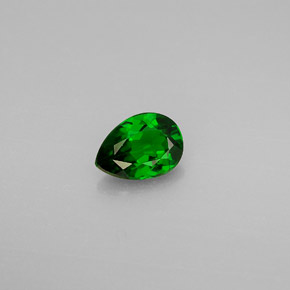 Diopsido de cromo verde natural de 0,73 ct, en forma de pera, VS