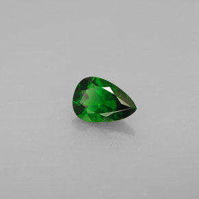 Diopsido de cromo verde natural de 0,74 ct, en forma de pera, VS