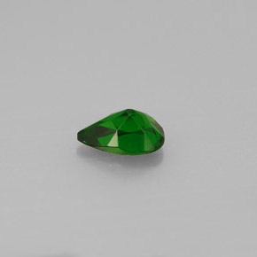 Diopsido de cromo verde natural de 0,74 ct, en forma de pera, VS