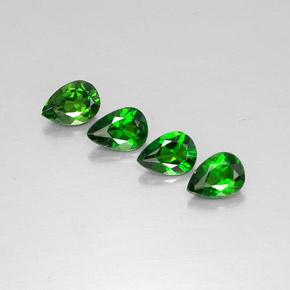 Gemas de diopsido de cromo verde natural de  ct, en forma de pera, VVS-VS