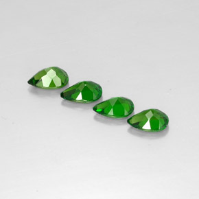 Gemas de diopsido de cromo verde natural de  ct, en forma de pera, VVS-VS