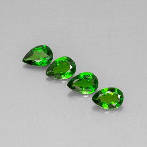 Gemas de diopsido de cromo verde natural de  ct, en forma de pera, VVS-VS
