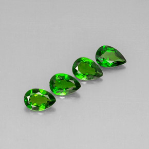 Gemas de diopsido de cromo verde natural de  ct, en forma de pera, VVS-VS