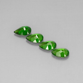 Gemas de diopsido de cromo verde natural de  ct, en forma de pera, VVS-VS