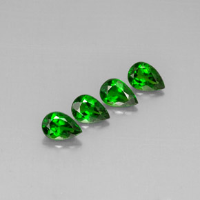 Gemas de diopsido de cromo verde natural de  ct, en forma de pera, VVS-VS