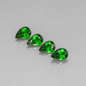 Gemas de diopsido de cromo verde natural de  ct, en forma de pera, VVS-VS