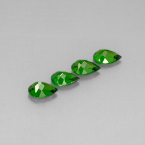 Gemas de diopsido de cromo verde natural de  ct, en forma de pera, VVS-VS
