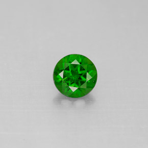 Diopsido de cromo verde natural de 0,49 ct, corte redondo, VS
