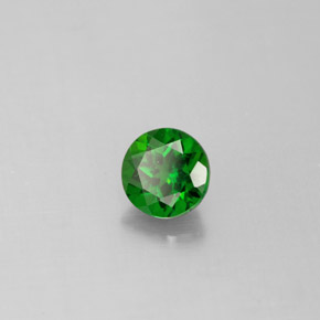 Diopsido de cromo verde natural de 0,56 ct, corte redondo, VS