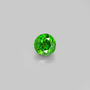 Diopsido de cromo verde natural de 0,56 ct, corte redondo, VS