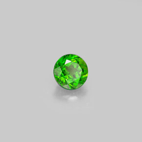 Diopsido de cromo verde natural de 0,56 ct, corte redondo, VS
