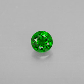 Diopsido de cromo verde natural de 0,49 ct, corte redondo, VS