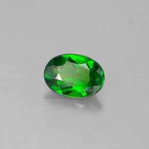 diópsido de cromo Verde natural de 0.75 ct, Corte Óvalo, VS-SI