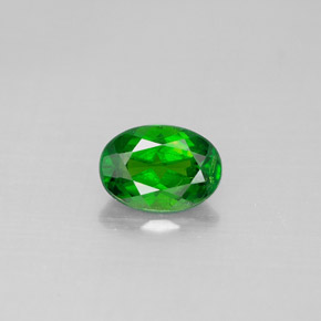 Diopsido de cromo verde natural de 0,87 ct, corte óvalo, VS-SI