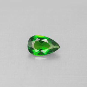diópsido de cromo Verde natural de 0.74 ct, En forma de pera, VS