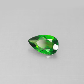 diópsido de cromo Verde natural de 0.74 ct, En forma de pera, VS