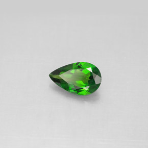Diopsido de cromo verde natural de 0,74 ct, en forma de pera, VS