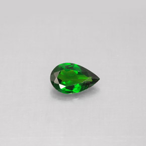 diópsido de cromo Verde natural de 0.68 ct, En forma de pera, VS