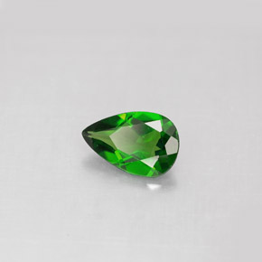 diópsido de cromo Verde natural de 0.81 ct, En forma de pera, VS