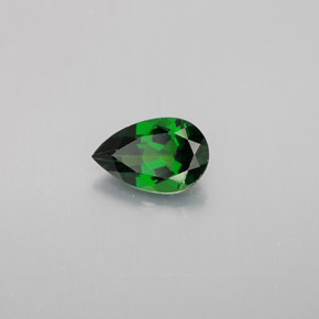 Diopsido de cromo verde natural de 0,90 ct, en forma de pera, VVS-VS