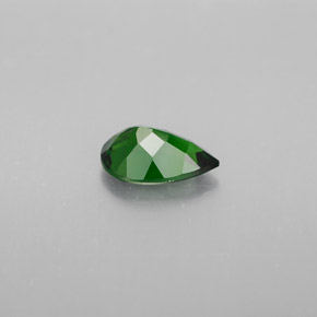 Diopsido de cromo verde natural de 0,90 ct, en forma de pera, VVS-VS