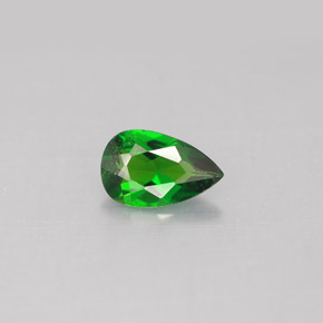 diópsido de cromo Verde natural de 0.73 ct, En forma de pera, VS