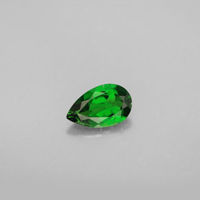 Diopsido de cromo verde natural de 0,83 ct, en forma de pera, VS