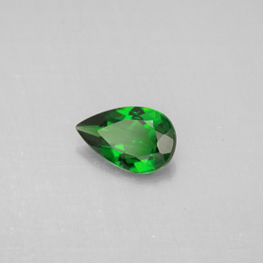 diópsido de cromo Verde natural de 0.76 ct, En forma de pera, VS