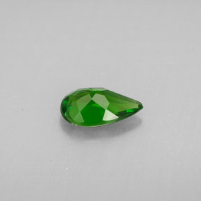 Diopsido de cromo verde natural de 0,83 ct, en forma de pera, VS